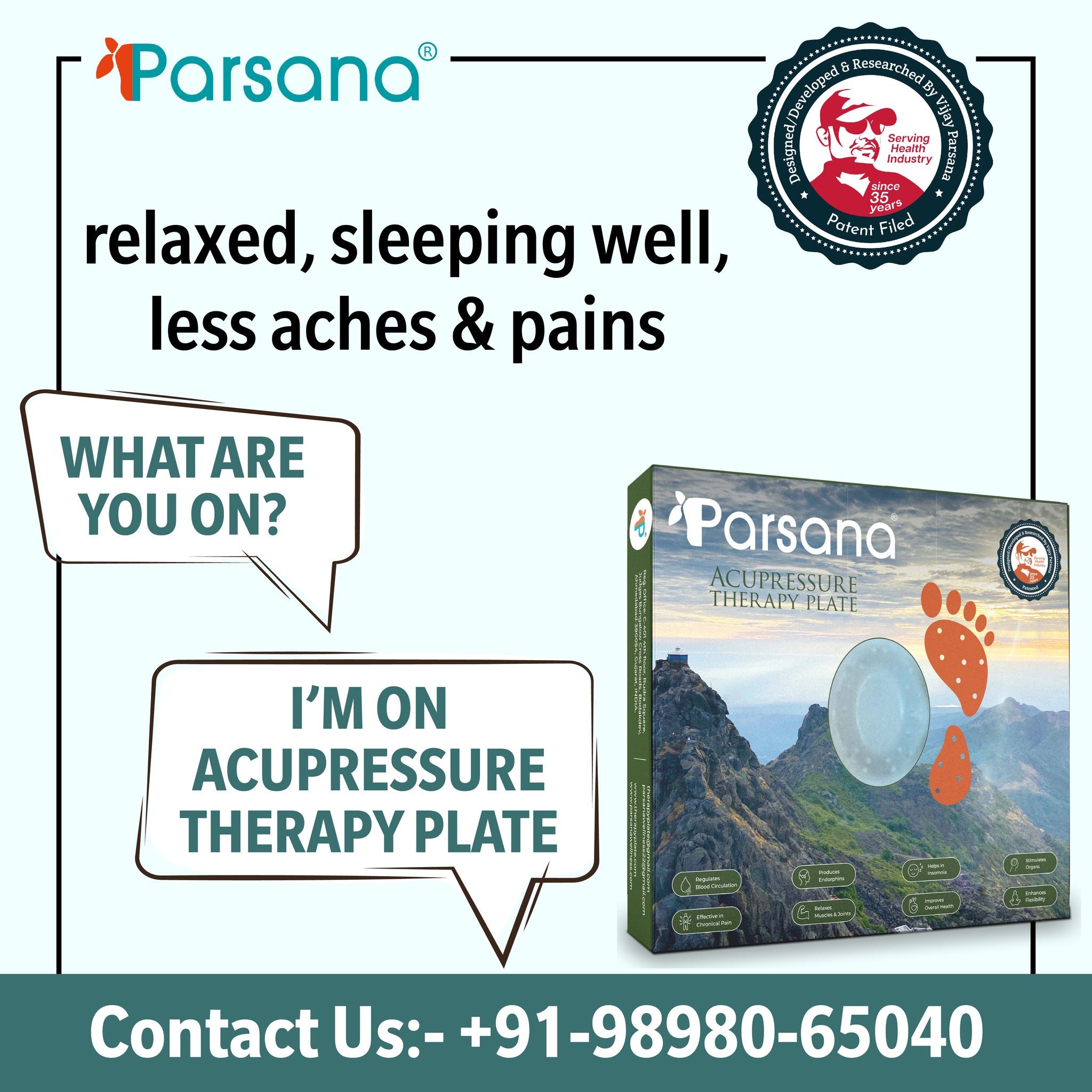 Ultimate Relief: The Key to Your Well-Being in 100 Names - Choose Parsana Acupressure Therapy Plate